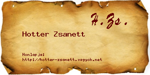 Hotter Zsanett névjegykártya